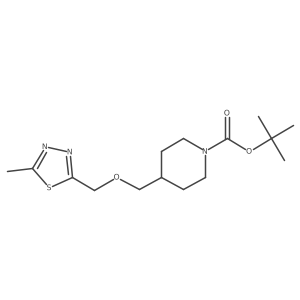 Tert-butyl 4-(((5-methyl-1,3,4-thiadiazol-2-yl)methoxy)methyl)piperidine-1-carboxylate Structure