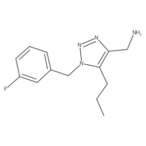 {1-[(3-fluorophenyl)methyl]-5-propyl-1H-1,2,3-triazol-4-yl}methanamine Structure