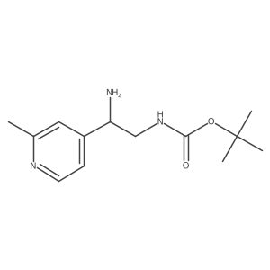 tert-butyl N-[2-amino-2-(2-methylpyridin-4-yl)ethyl]carbamate结构式