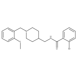 2-bromo-N-((1-(2-(methylthio)benzyl)piperidin-4-yl)methyl)benzamide Structure
