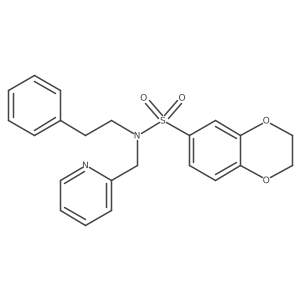 N-phenethyl-N-(pyridin-2-ylmethyl)-2,3-dihydrobenzo[b][1,4]dioxine-6-sulfonamide Structure