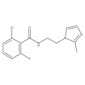 2-chloro-6-fluoro-N-(2-(2-methyl-1H-imidazol-1-yl)ethyl)benzamide结构式