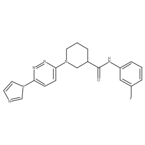 1-(6-(1H-imidazol-1-yl)pyridazin-3-yl)-N-(3-fluorophenyl)piperidine-3-carboxamide结构式