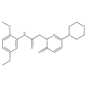 N-(2,5-dimethoxyphenyl)-2-[3-(morpholin-4-yl)-6-oxopyridazin-1(6H)-yl]acetamide Structure