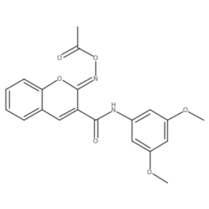 (2Z)-2-[(acetyloxy)imino]-N-(3,5-dimethoxyphenyl)-2H-chromene-3-carboxamide Structure