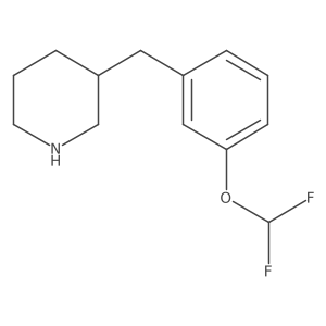 3-{[3-(Difluoromethoxy)phenyl]methyl}piperidine Structure
