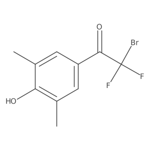 4'-Hydroxy-3',5'-dimethyl-2-bromo-2,2-difluoroacetophenone结构式