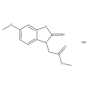methyl 2-(2-imino-6-methoxybenzo[d]thiazol-3(2H)-yl)acetate hydrobromide结构式