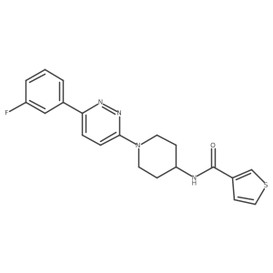N-(1-(6-(3-fluorophenyl)pyridazin-3-yl)piperidin-4-yl)thiophene-3-carboxamide Structure