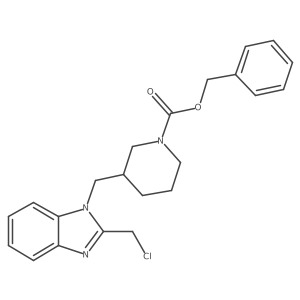 benzyl 3-((2-(chloromethyl)-1H-benzo[d]imidazol-1-yl)methyl)piperidine-1-carboxylate Structure