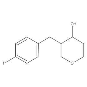 3-(4-fluorobenzyl)tetrahydro-2H-pyran-4-ol结构式