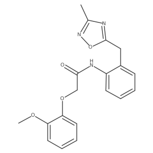2-(2-Methoxyphenoxy)-N-{2-[(3-methyl-1,2,4-oxadiazol-5-YL)methyl]phenyl}acetamide Structure