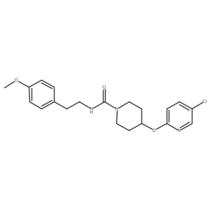 4-((5-chloropyridin-2-yl)oxy)-N-(4-methoxyphenethyl)piperidine-1-carboxamide结构式