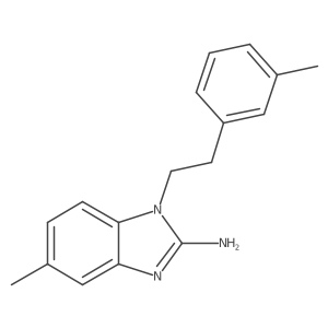 1H-Benzimidazol-2-amine, 5-methyl-1-[2-(3-methylphenyl)ethyl]-结构式