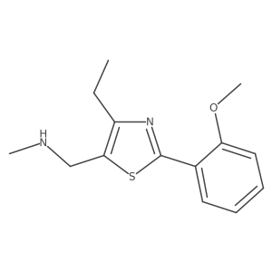 1-(4-ethyl-2-(2-methoxyphenyl)thiazol-5-yl)-N-methylmethanamine结构式