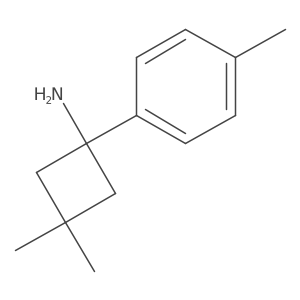 3,3-Dimethyl-1-(p-tolyl)cyclobutan-1-amine结构式