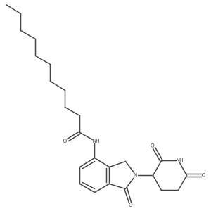 N-[2-(2,6-dioxo-3-piperidyl)-1-oxo-isoindolin-4-yl]undecanamide结构式