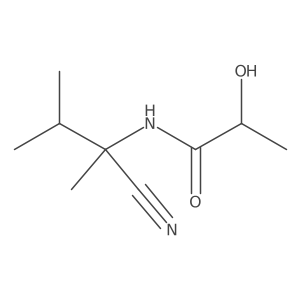 N-(1-Cyano-1,2-dimethylpropyl)-2-hydroxypropanamide结构式