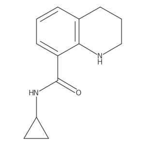 N-Cyclopropyl-1,2,3,4-tetrahydroquinoline-8-carboxamide结构式