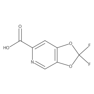 2,2-Difluoro-[1,3]dioxolo[4,5-c]pyridine-6-carboxylic acid结构式