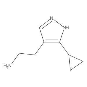 2-(3-cyclopropyl-1H-pyrazol-4-yl)ethan-1-amine Structure