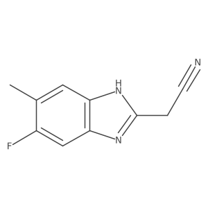 2-(6-fluoro-5-methyl-1H-benzo[d]imidazol-2-yl)acetonitrile结构式