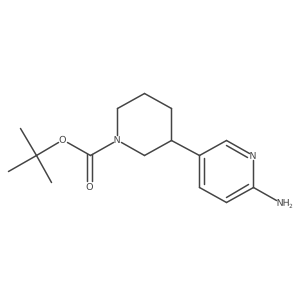 2-Amino-5-(N-Boc-piperidin-3-yl)pyridine结构式