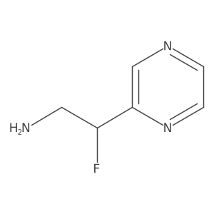 2-Fluoro-2-(pyrazin-2-yl)ethan-1-amine结构式