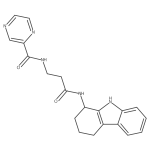 N-[3-oxo-3-(2,3,4,9-tetrahydro-1H-carbazol-1-ylamino)propyl]-2-pyrazinecarboxamide Structure