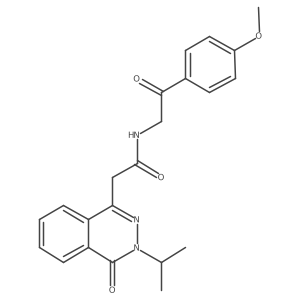 2-(3-isopropyl-4-oxo-3,4-dihydro-1-phthalazinyl)-N-[2-(4-methoxyphenyl)-2-oxoethyl]acetamide Structure