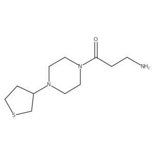 3-Amino-1-(4-(tetrahydrothiophen-3-yl)piperazin-1-yl)propan-1-one Structure
