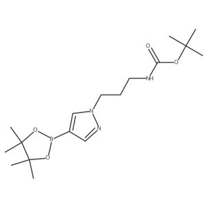 {3-[4-(4,4,5,5-Tetramethyl-[1,3,2]dioxaborolan-2-yl)-pyrazol-1-yl]-propyl}-carbamic acid tert-butyl ester结构式