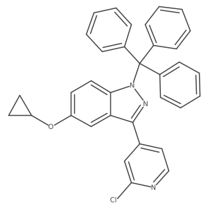 3-(2-Chloro-4-pyridinyl)-5-(cyclopropyloxy)-1-(triphenylmethyl)-1H-indazole Structure