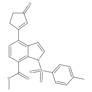 methyl 4-(3-oxocyclopent-1-en-1-yl)-1-tosyl-1H-indole-7-carboxylate Structure