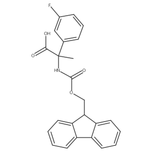 2-({[(9H-fluoren-9-yl)methoxy]carbonyl}amino)-2-(3-fluorophenyl)propanoic acid结构式