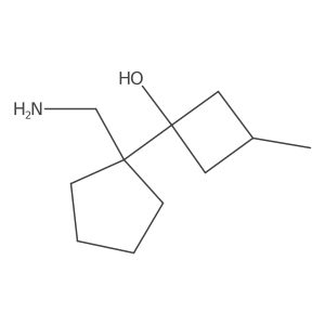 1-[1-(Aminomethyl)cyclopentyl]-3-methylcyclobutan-1-ol Structure