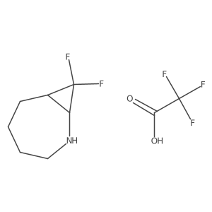 8,8-Difluoro-2-azabicyclo[5.1.0]octane 2,2,2-trifluoroacetate结构式
