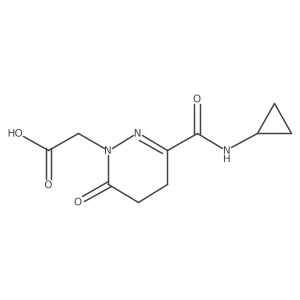 2-(3-(Cyclopropylcarbamoyl)-6-oxo-5,6-dihydropyridazin-1(4H)-yl)acetic acid Structure