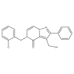 5-[(2-Chlorophenyl)methyl]-3-(hydroxymethyl)-2-phenyl-4H,5H-pyrazolo[1,5-A]pyrazin-4-one Structure