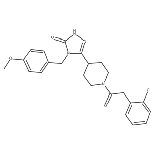 5-{1-[(2-chlorophenyl)acetyl]piperidin-4-yl}-4-(4-methoxybenzyl)-2,4-dihydro-3H-1,2,4-triazol-3-one Structure