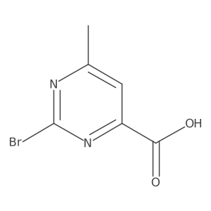 2-Bromo-6-methylpyrimidine-4-carboxylic acid Structure