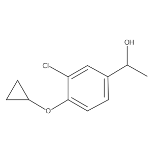 1-(3-Chloro-4-cyclopropoxyphenyl)ethan-1-ol结构式