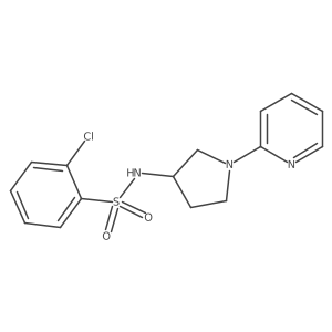 2-chloro-N-(1-(pyridin-2-yl)pyrrolidin-3-yl)benzenesulfonamide Structure