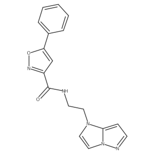 N-(2-(1H-imidazo[1,2-b]pyrazol-1-yl)ethyl)-5-phenylisoxazole-3-carboxamide结构式