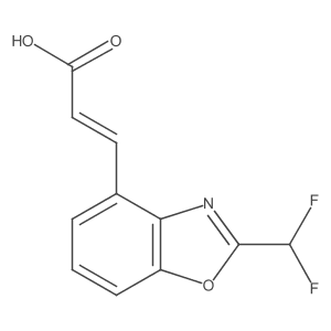 3-(2-(Difluoromethyl)benzo[d]oxazol-4-yl)acrylic acid结构式