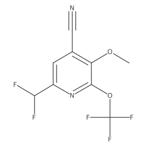 6-(Difluoromethyl)-3-methoxy-2-(trifluoromethoxy)isonicotinonitrile Structure