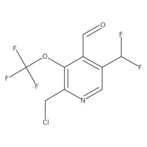 2-(Chloromethyl)-5-(difluoromethyl)-3-(trifluoromethoxy)pyridine-4-carboxaldehyde Structure