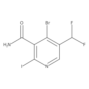 4-Bromo-5-(difluoromethyl)-2-iodonicotinamide Structure