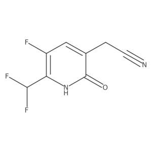 2-(Difluoromethyl)-3-fluoro-6-hydroxypyridine-5-acetonitrile结构式