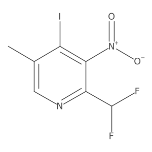 2-(Difluoromethyl)-4-iodo-5-methyl-3-nitropyridine结构式